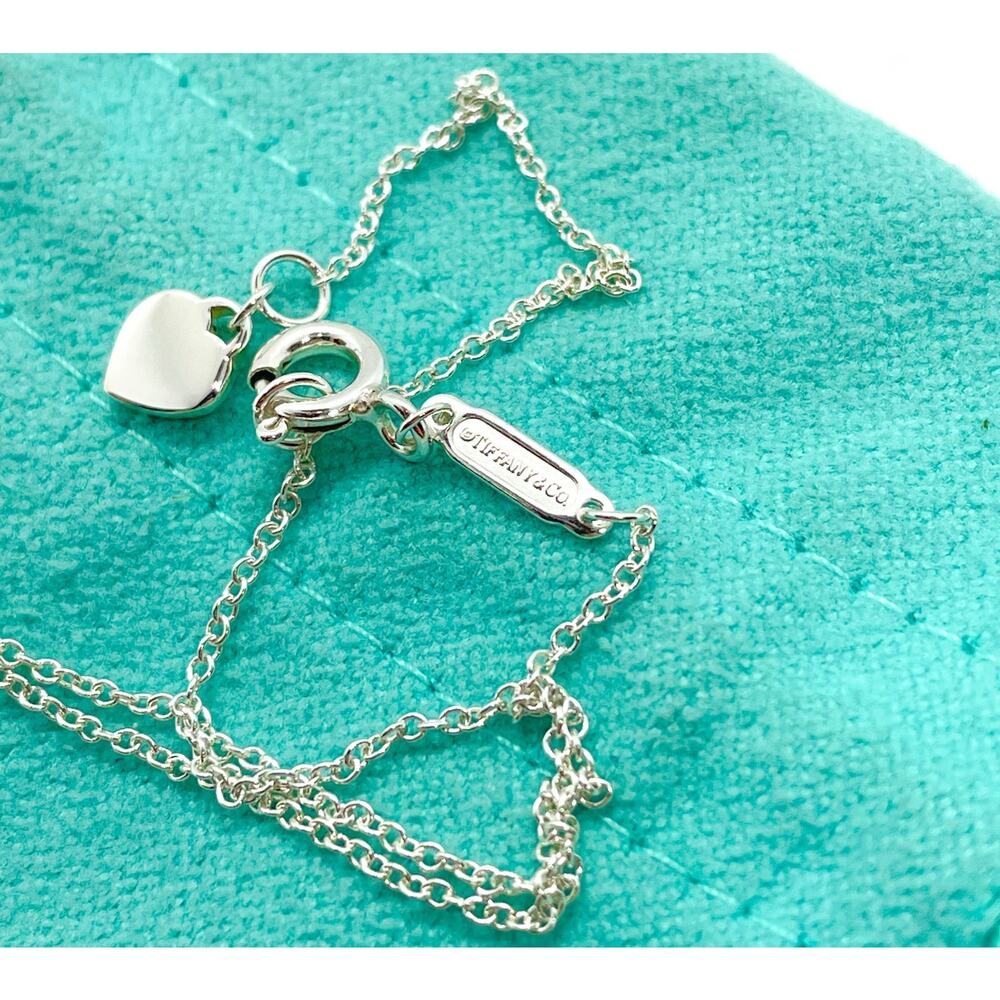 RARE Tiffany & Co. Return to Tiffany Dragonfly Heart Pendant Necklace 16-18" - Picture 7 of 13